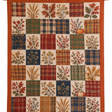 Autumn Harvest Plaid Patchwork Quilted 3-Piece Bedding Set