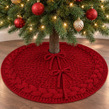 Cable Knit Christmas Tree Skirt