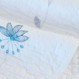 Blue Cottage Patchwork Quilted 3-Piece Bedding Set