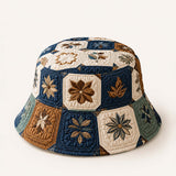 Vintage Boho Floral Quilted Bucket Hat
