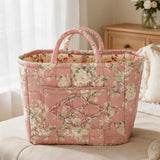 Retro Floral Multi Pocket Duffle Bag