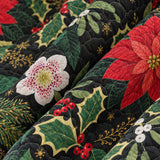 Christmas Star Patchwork Quilted 3-Piece Bedding Set