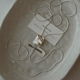 S925 sterling silver ripple square pull-out sweater chain