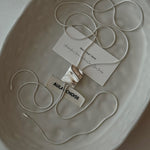 S925 sterling silver ripple square pull-out sweater chain