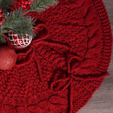 Cable Knit Christmas Tree Skirt