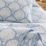 H.PAI Coastal Seashell Breeze Quilted 3-Piece Bedding Set