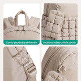 Chic Puffer Backpack with Detachable Mini Bag