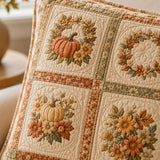 Pumpkin Harvest Quilted Pillow Case
