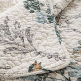 Cottage Style Nature Bird Floral Foliage Quilted 3‑Piece Bedding Set