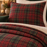 Christmas Tartan Plaid Quilted 3-Piece Bedding Set