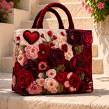 Love Rose Quilted Tote Bag