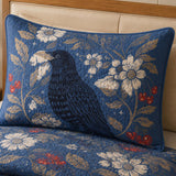 Raven Moonlight Garden Quilted 3-Piece Bedding Set