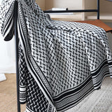 Geometric Knit Throw Blanket & Pillow Cover Set