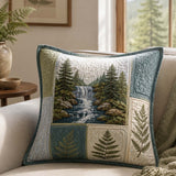 Pacific Northwest Forest Quilted Pillow Case