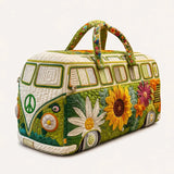 Hippie Van  Quilted Duffle Bag