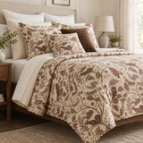 Woodland Animals and Leaves Quilted 3-Piece Bedding Set