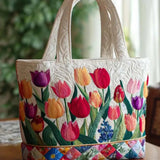 Tulip Series Quilted Tote Bag