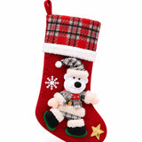 Festive Christmas Character Plaid Stockings