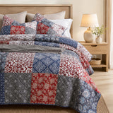Heritage Americana Patchwork Quilted 3-Piece Bedding Set
