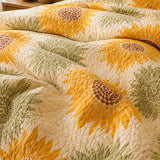 H.PAI Sunflower Meadow Quilted 3-Piece Bedding Set