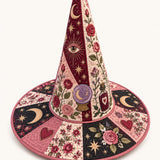 Moonlit Rose Mystic Gothic Handcrafted Quilted Witch Hat