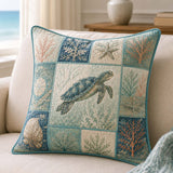Sea Turtle Quilted Pillow Case