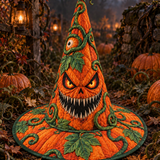 Pumpkin Vine Demon Gothic Handcrafted Quilted Witch Hat