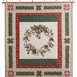 Vintage Christmas Star Patchwork Quilted 3-Piece Bedding Set