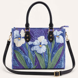 Iris Quilted Leather Strap Bible Handbag