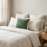 Sage Green Chenille Fringe Throw Pillow Cover