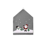 Santa Hat Style Christmas Chair Back Covers, Santa & Snowman Printed Xmas Dining Chair Slipcovers