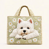 Westie Cute Dog Quilted Tote Bag