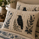 H.PAI Raven Moonlit Patchwork Quilted 3-Piece Bedding Set