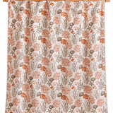 Coastal Seashell Coral Print Quilted 3-Piece Bedding Set