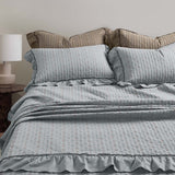 Petite Bow Ruffle Quilted 3-Piece Bedding Set