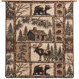 Rustic Bear & Moose Cabin Quilted 3-Piece Bedding Set
