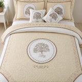 Heritage Tree Embroidered Quilted 3-Piece Bedding Set
