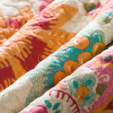 Boho Colorful Paisley Floral Patchwork Quilted 3‑Piece Bedding Set