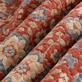 Rust Red Vintage Floral Quilted 3-Piece Bedding Set