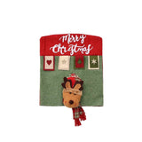 Farmhouse Xmas Dining Chair Back Slipcovers, Santa Snowman Reindeer Chair Decor Covers