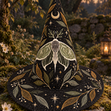 Moonlit Moth Botanical Gothic Handcrafted Quilted Witch Hat