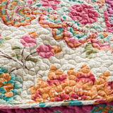 Boho Colorful Paisley Floral Patchwork Quilted 3‑Piece Bedding Set