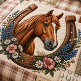 H.PAI Western Horse Quilted 3-Piece Bedding Set – Luxury Quilted Bedding with Matching Pillow Shams