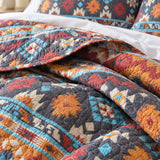 Southwestern Geometric Reversible 100% Cotton Quilted 3-Piece Bedding Set