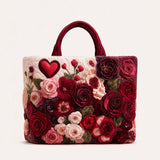 Love Rose Quilted Tote Bag