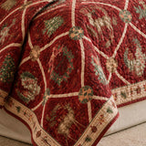 Reindeer Christmas Trellis Quilted 3-Piece Bedding Set
