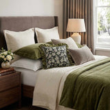 Vintage Botanical Ruffled Edge Pillow Cover