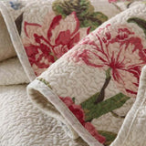 Rose Garden Cottage 100% Cotton Quilted Bedding Set