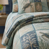 Sea Turtle Quilted 3-Piece Bedding Set – Classic Americana Quilted Bedding With Matching Pillow Shams