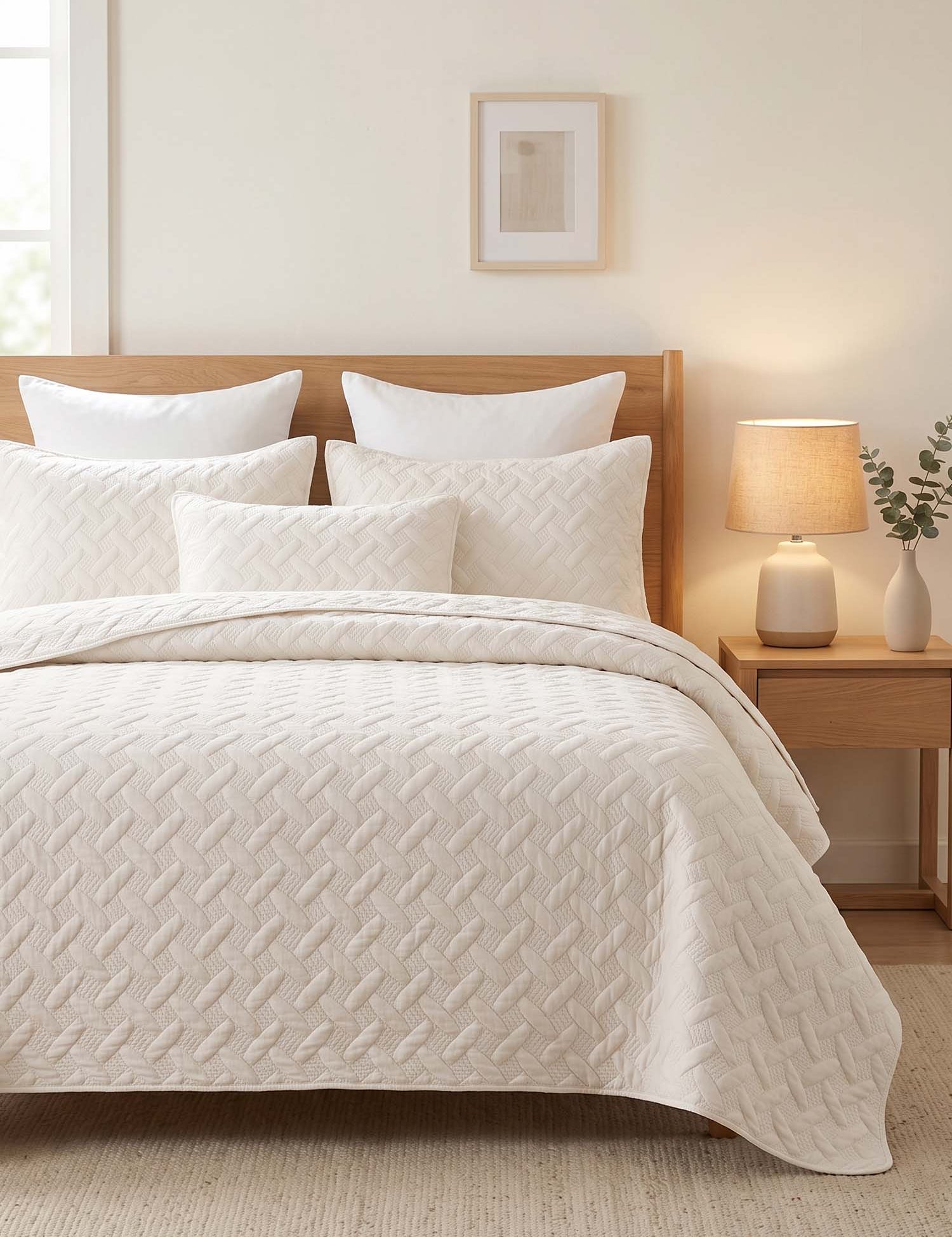 Braided Haven Quilted 3-Piece Bedding Set